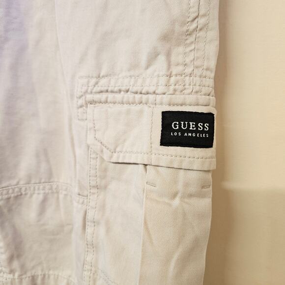 Guess Cargo Shorts Size 32 Khaki Outdoors Gorpcore Utility - Picture 2 of 13